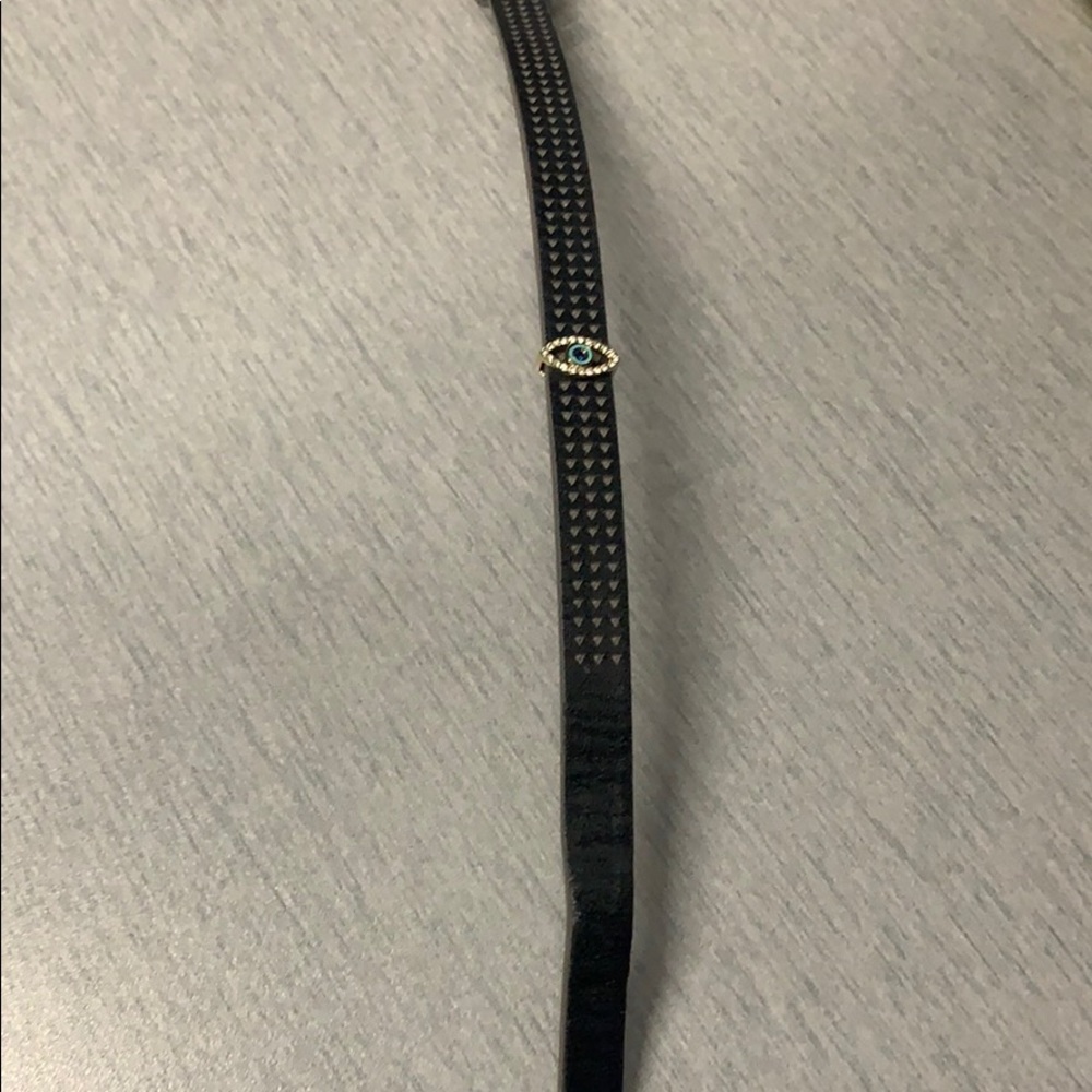 Trendy evil eye leather bracelet